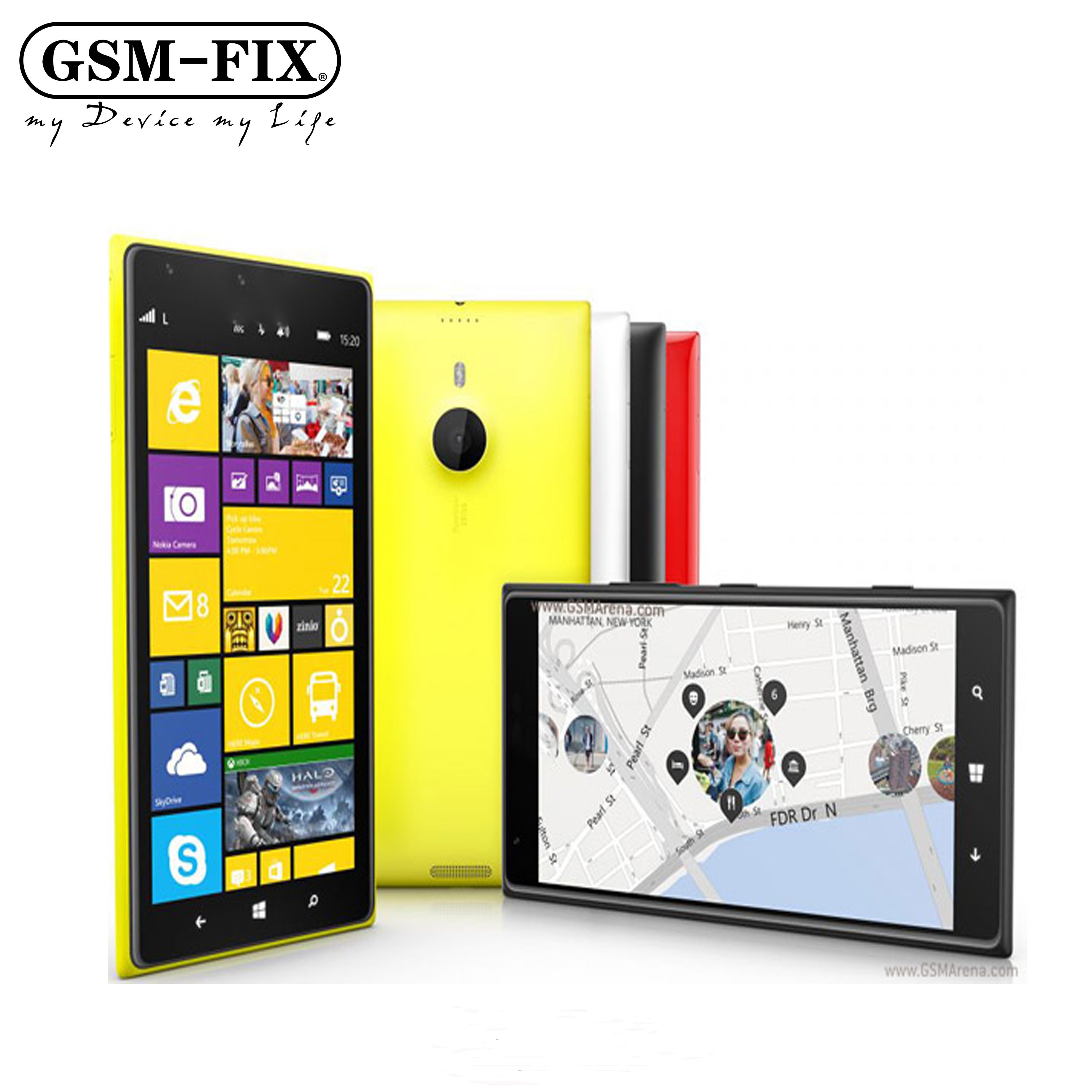 GSM-FIX For Nokia Lumia 1520 2GB 16GB 6.0" Windows 8 Quad Core 20MP NFC GPS GSM 2G 3G 4G Mobile Phones